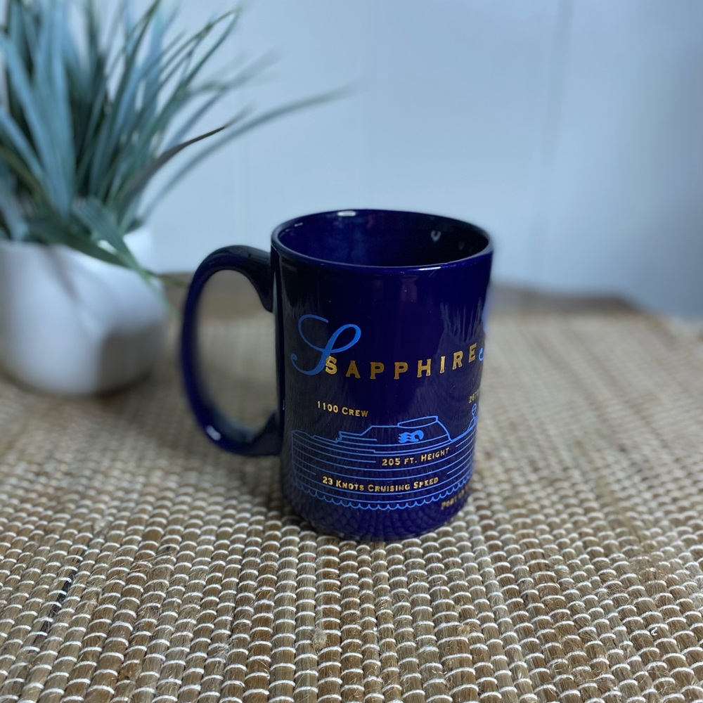 Blue Sapphire Princess Coffee Cup